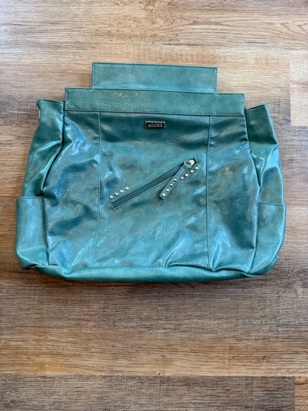 Miche Green Studed Everyday Clutch/Tote Bag